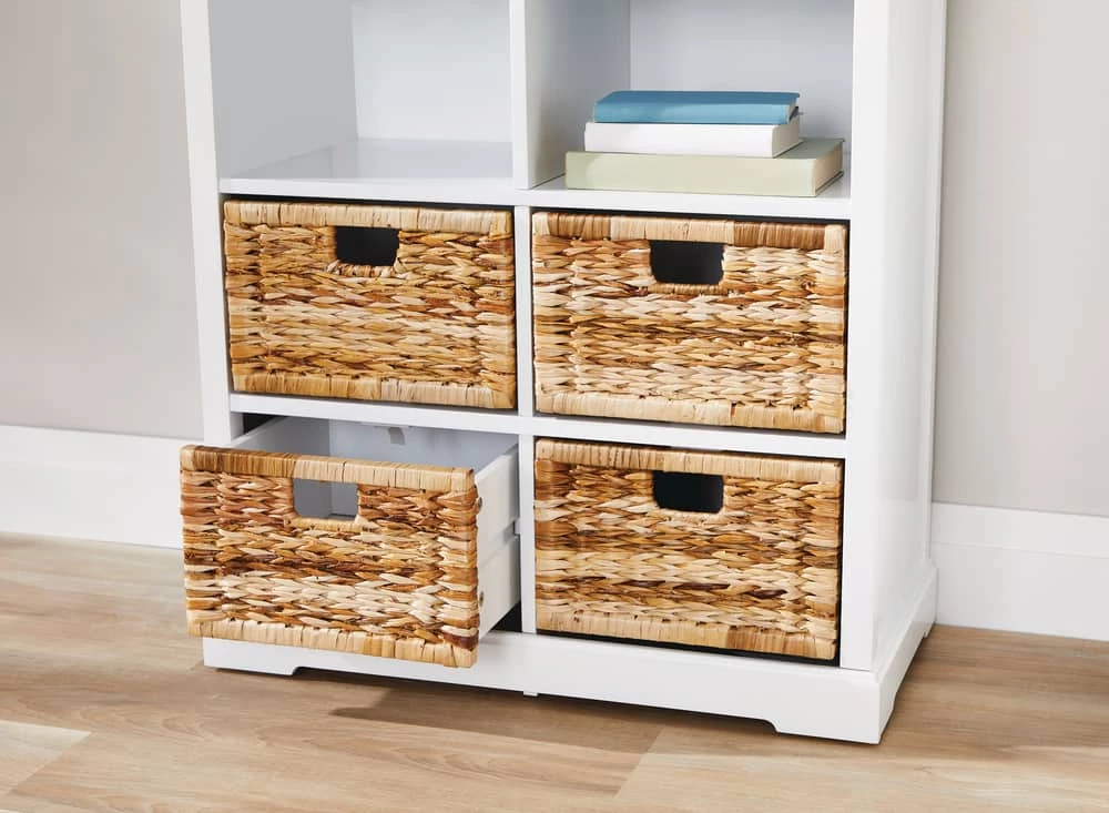 For Living 4-Drawer 2-Shelf Storage Cabinet, White - Image 6