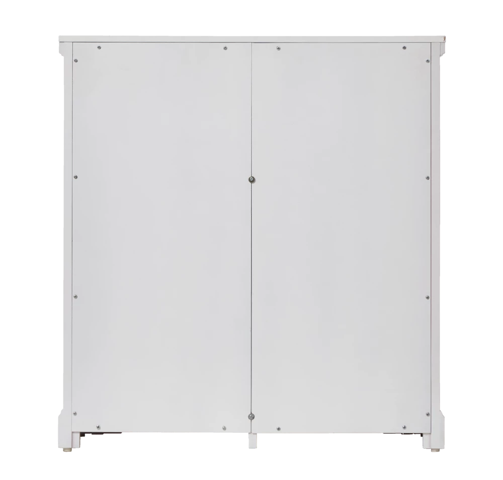 For Living 4-Drawer 2-Shelf Storage Cabinet, White - Image 3