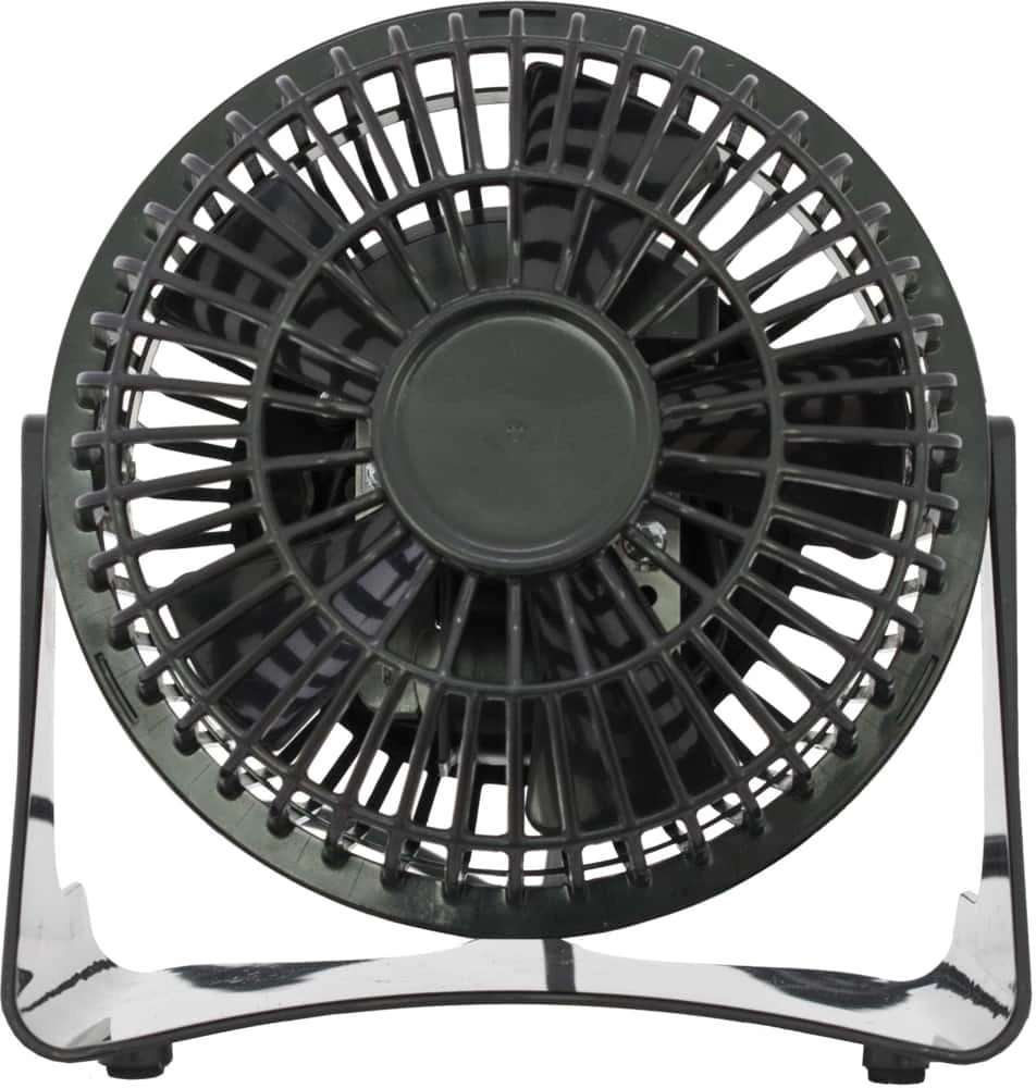 For Living Compact Personal Table/Desk Fan, Single Speed, Black, 4-in - Image 2