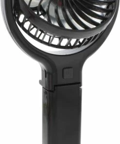 For Living USB & Battery Portable Table/Desk Fan, Black, 4-in