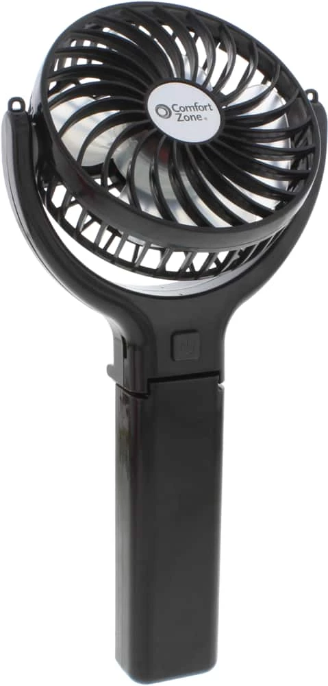 For Living USB & Battery Portable Table/Desk Fan, Black, 4-in