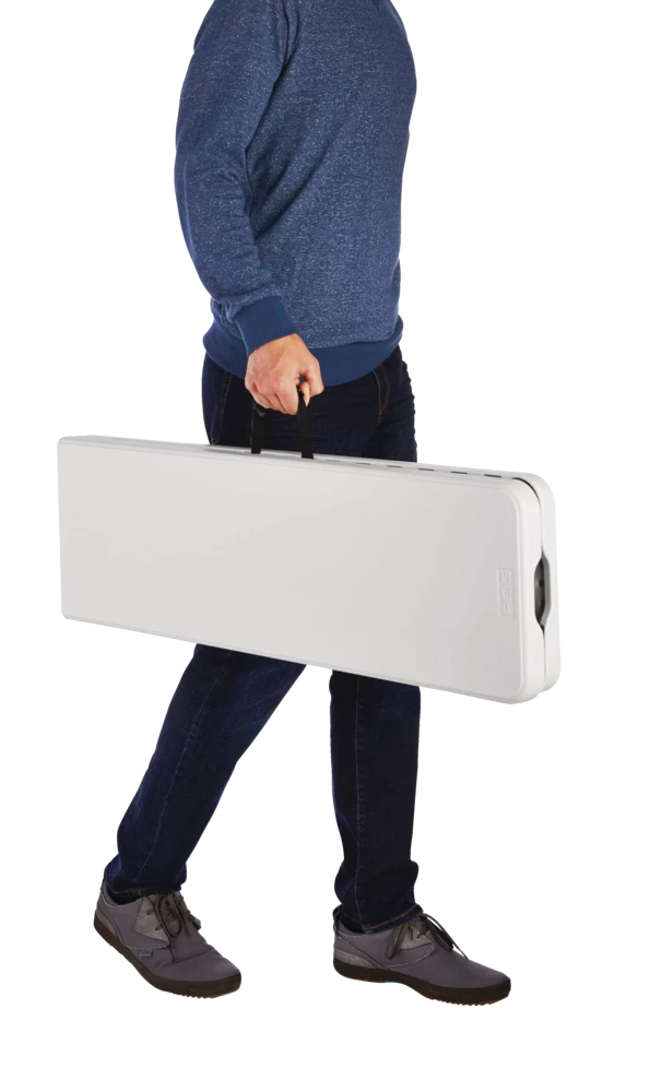 For Living 6-ft Portable Indoor/Outdoor Plastic & Metal Centre Folding Bench, White - Image 5