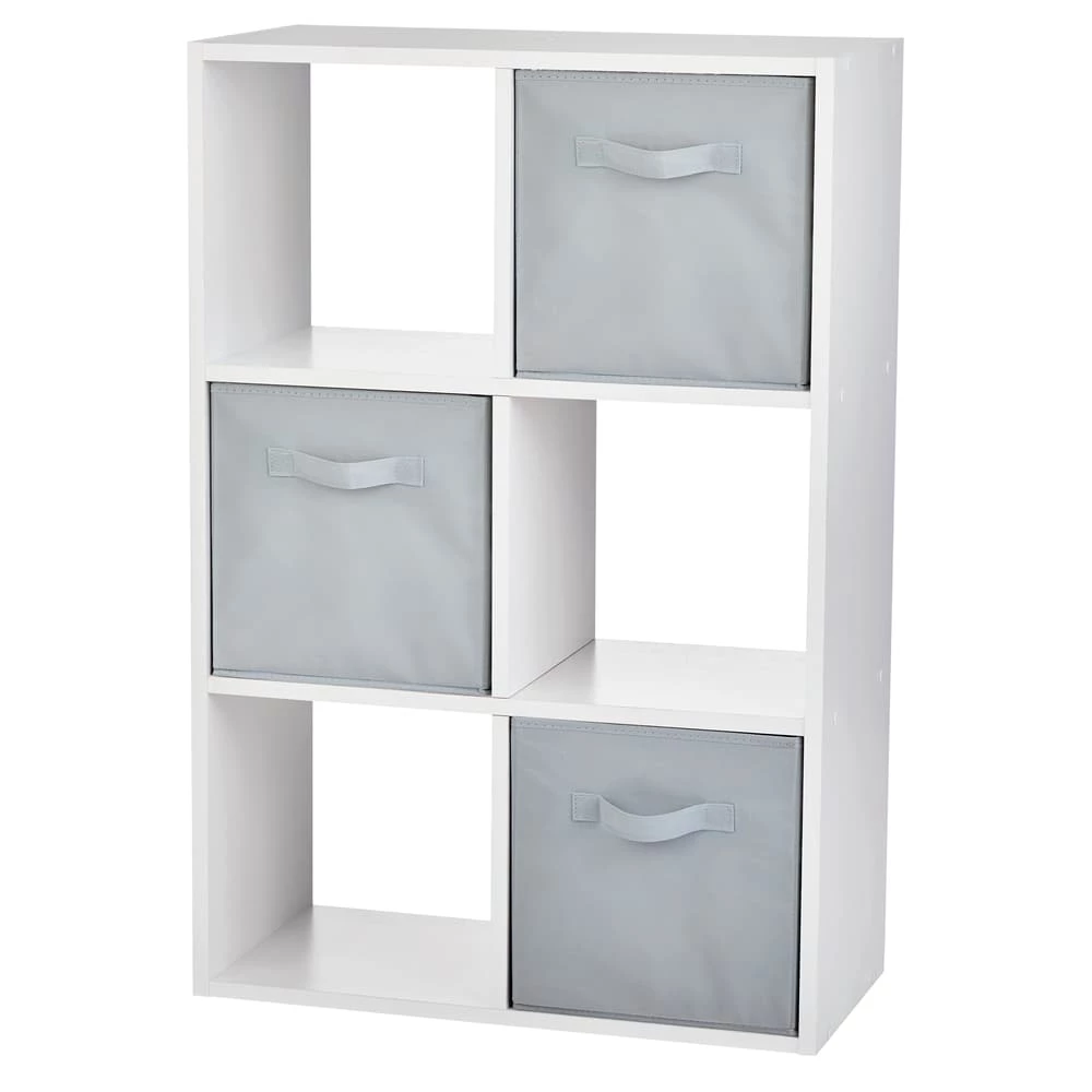 For Living 6-Cube Storage Organizer, Bookcase/Bookshelf, White - Image 3