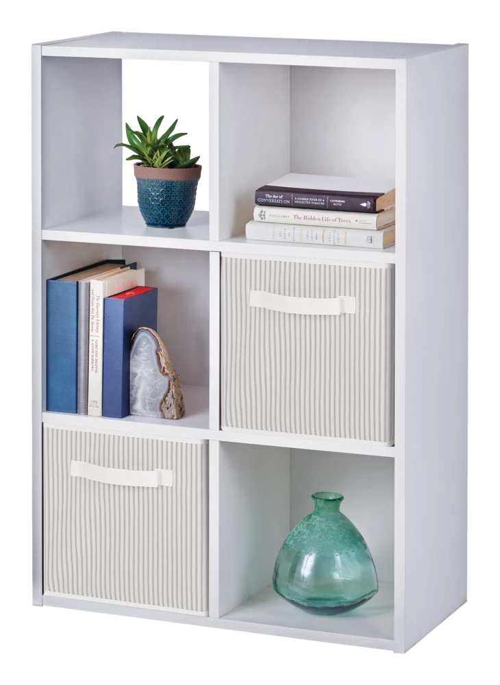 For Living 6-Cube Storage Organizer, Bookcase/Bookshelf, White - Image 4