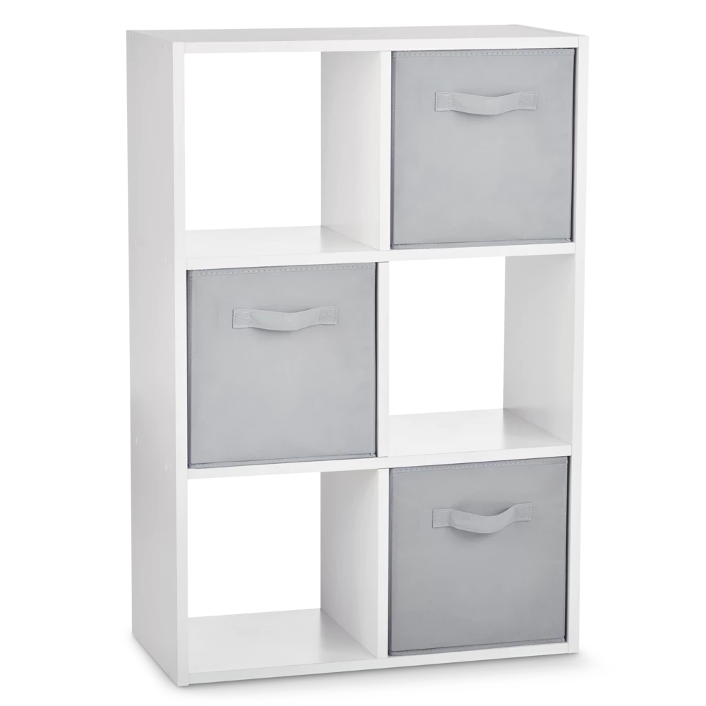 For Living 6-Cube Storage Organizer, Bookcase/Bookshelf, White - Image 2