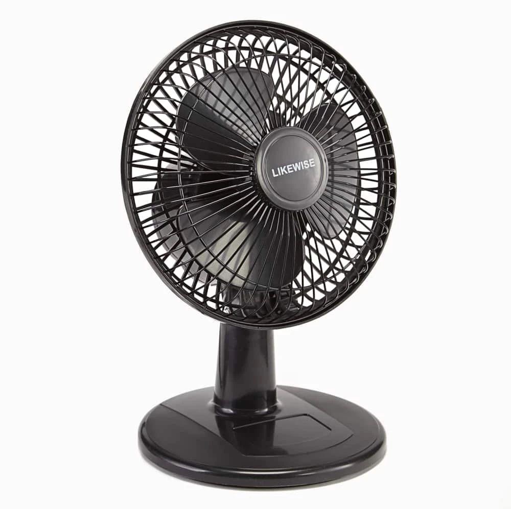 For Living Tilt-Head Table/Desk Fan W/Clip, 2-Speed, Black, 6-in - Image 3