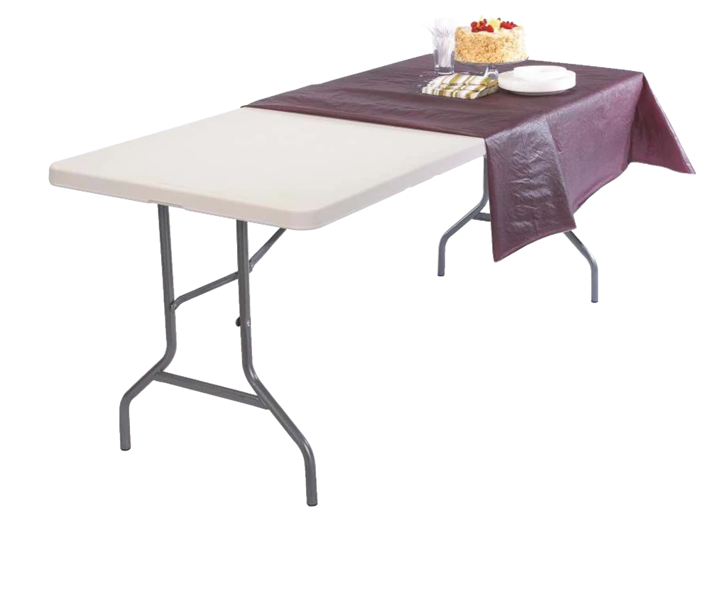 For Living 6-ft Portable Indoor/Outdoor Plastic & Metal Folding Table With Handle, White - Image 8