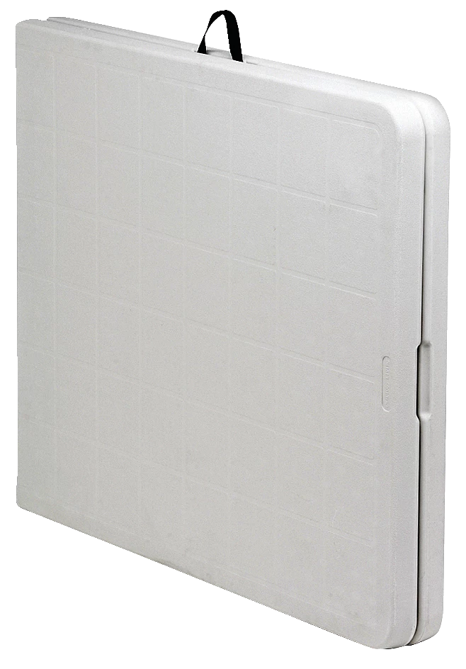 For Living 6-ft Portable Indoor/Outdoor Plastic & Metal Folding Table With Handle, White - Image 15