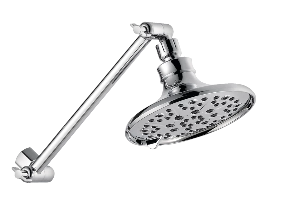 For Living 6-Setting Fixed Wall Mount Shower Head, Chrome - Image 2