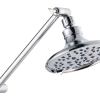 For Living 6-Setting Fixed Wall Mount Shower Head, Chrome