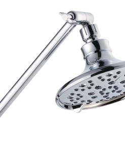 For Living 6-Setting Fixed Wall Mount Shower Head, Chrome