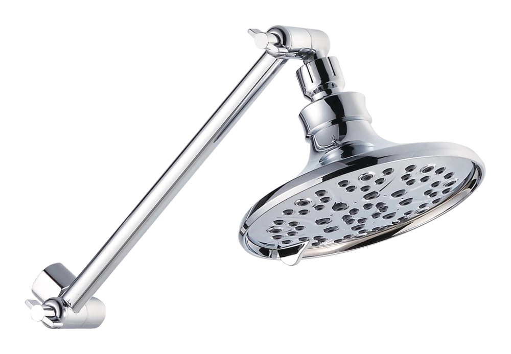 For Living 6-Setting Fixed Wall Mount Shower Head, Chrome
