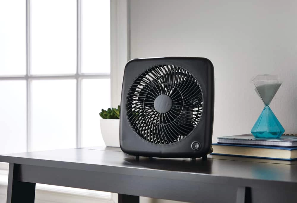For Living Slim Portable Personal Table/Desk Fan, 2-Speed, Black, 7-in - Image 2
