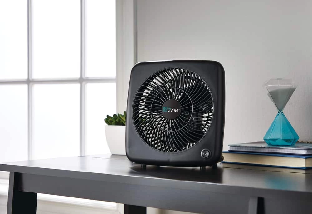 For Living Slim Portable Personal Table/Desk Fan, 2-Speed, Black, 7-in - Image 3