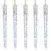 For Living Icicle Christmas Lights, 112 LED Lights, Pure White, 7-ft