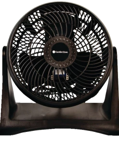 For Living Wall Mounted Portable Turbo Table/Desk Fan, Black, 8-in