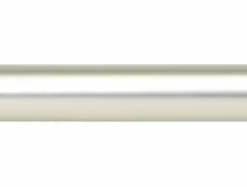 For Living Adjustable Rust-Resistant Shower Curtain Tension Rod, Brushed Nickel, 52-in To 86-in