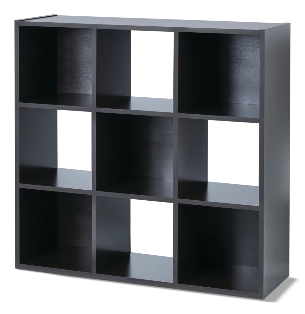 For Living 9-Cube Storage Organizer, Bookcase/Bookshelf, Black Oak Finish - Image 2