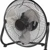 For Living Portable Oscillating Box/Floor Fan, 3-Speed, Metal, 9-in