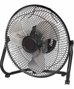 For Living Portable Oscillating Box/Floor Fan, 3-Speed, Metal, 9-in