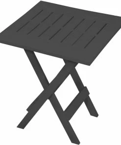 For Living Adirondack Side Table, Charcoal Grey