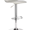 For Living Chrome & PU Leather Counter/Bar Stool Adjustable Height, White