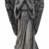 For Living Concrete Angel Statue & Lawn Ornament, 19.88-in, Grey