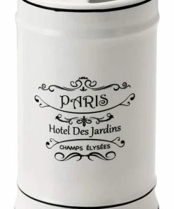 For Living Apothecary Ceramic Toothbrush Holder, White