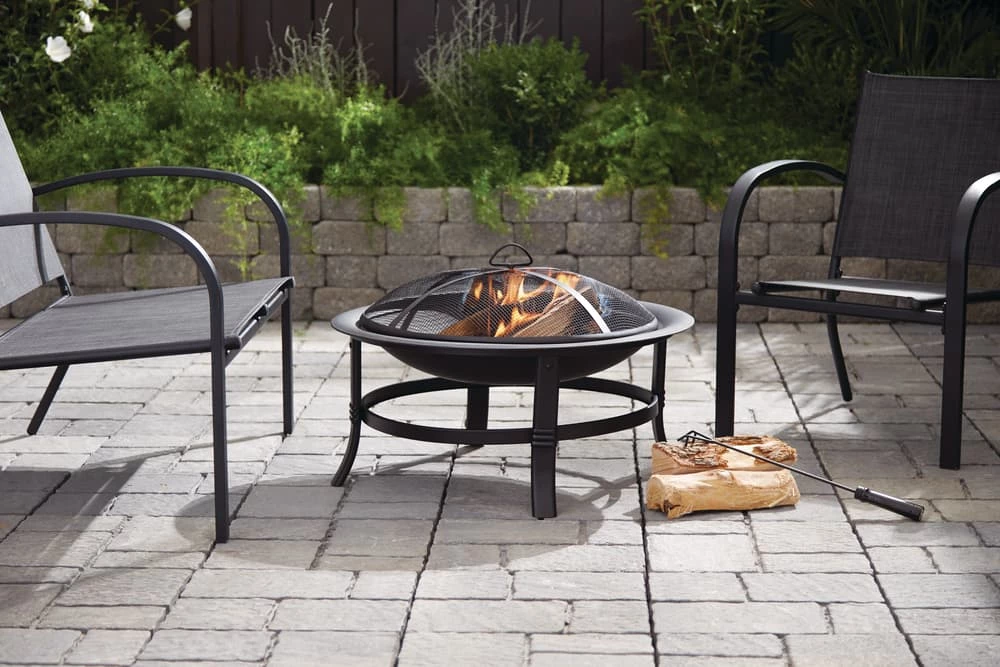 For Living Augusta Round Wood Burning Outdoor Fire Bowl/Fire Pit W/ Fireplace Poker, 29.5 X 19-in - Image 8