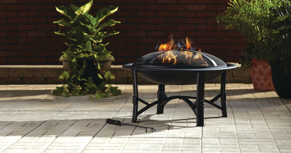 For Living Augusta Round Wood Burning Outdoor Fire Bowl/Fire Pit W/ Fireplace Poker, 29.5 X 19-in - Image 10