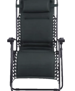 For Living Padded Mesh Zero Gravity Chair/Recliner, Black, XL