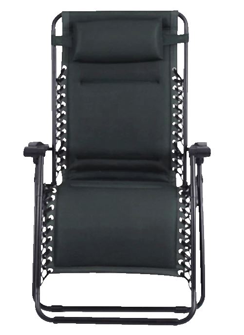 For Living Padded Mesh Zero Gravity Chair/Recliner, Black, XL