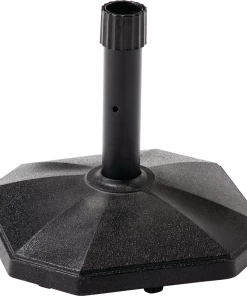 For Living Concrete Patio Umbrella Base/Umbrella Stand, Black, 29-lb