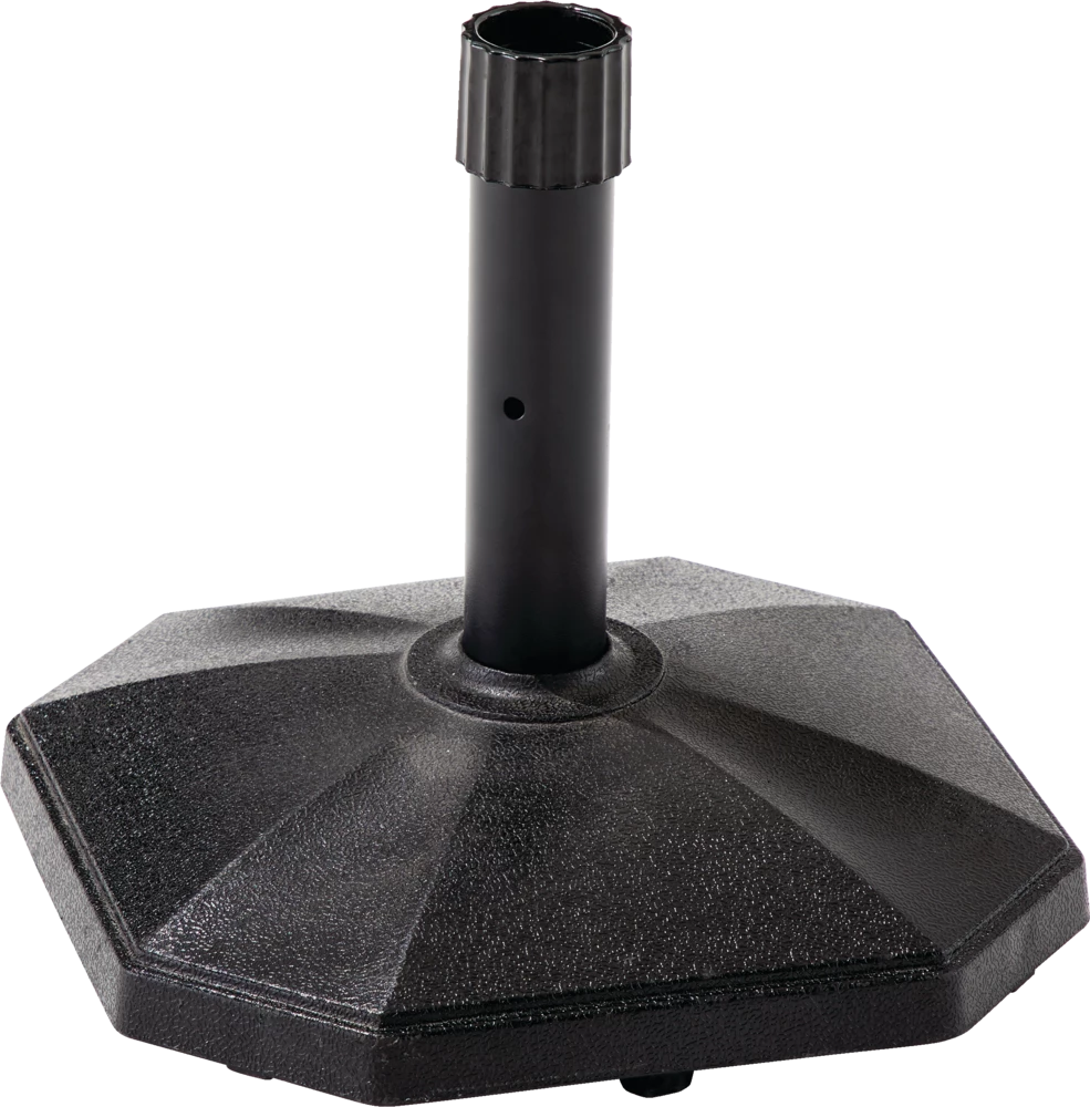 For Living Concrete Patio Umbrella Base/Umbrella Stand, Black, 29-lb