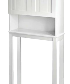 For Living Brookfield 2-Door Over-The-Toilet Spacesaver Bathroom Storage Cabinet, White