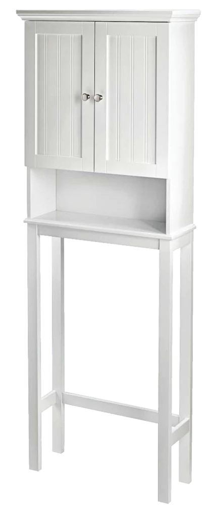 For Living Brookfield 2-Door Over-The-Toilet Spacesaver Bathroom Storage Cabinet, White