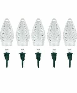 For Living C7 Christmas Lights Replacement Bulbs, 5 LED Lights, Warm White
