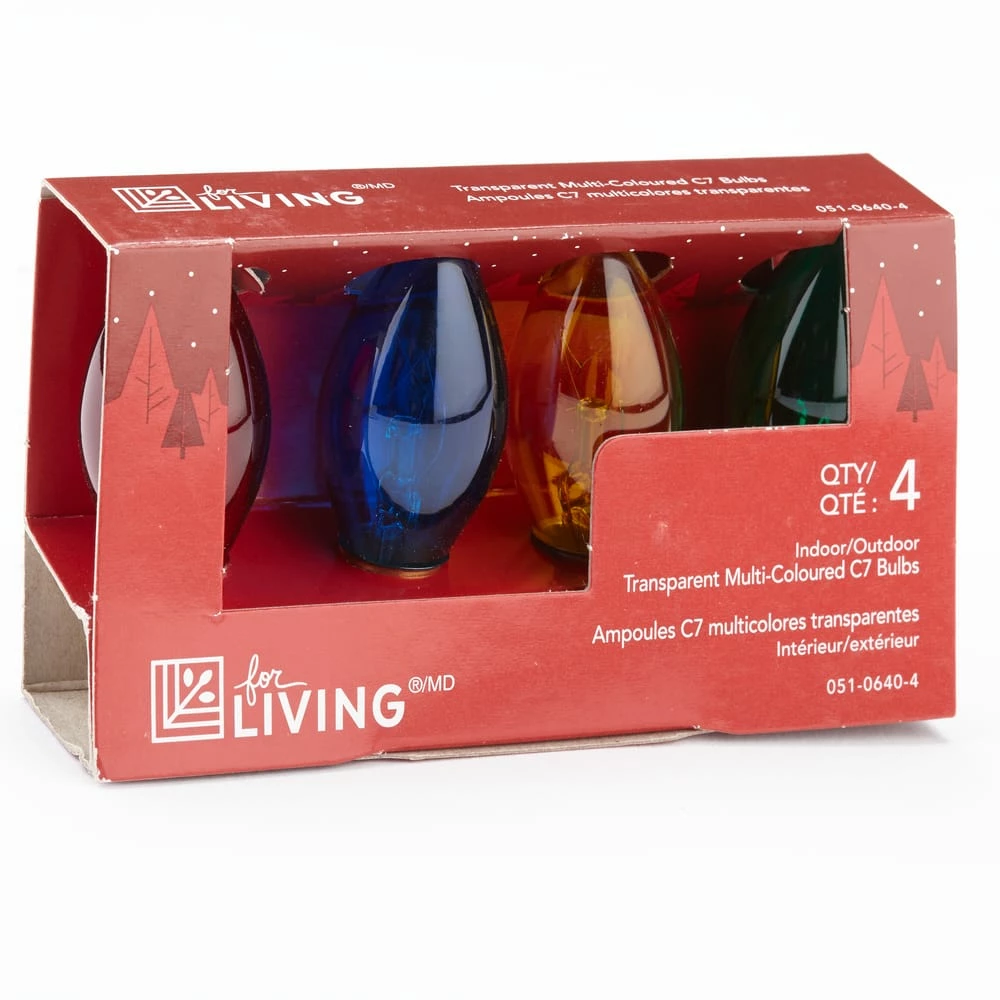 For Living C7 Replacement Bulbs, Multicoloured Transparent