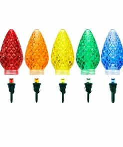 For Living C9 Christmas Lights Replacement Bulbs, 5 LED Lights, Multi-colour