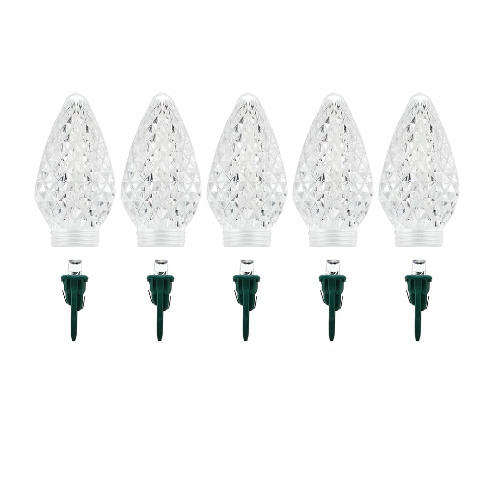For Living C9 Christmas Lights Replacement Bulbs,5 LED Lights, Warm White