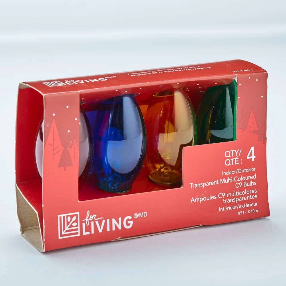 For Living C9 Replacement Bulbs, Multicoloured Transparent