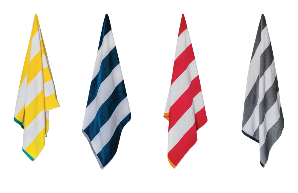 For Living Striped Cotton Absorbent Bath Towel, Assorted Colours, 60 X 30-in - Image 5