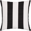 For Living Cabana Stripe Toss Cushion/Throw Pillow, 16-in X 16-in, Black