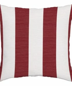 For Living Cabana Stripe Toss Cushion/Throw Pillow, 16-in X 16-in, Red
