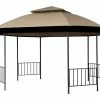 For Living Octagon Fabric Outdoor/Patio Replacement Gazebo Canopy, Beige, 153x124x35-in