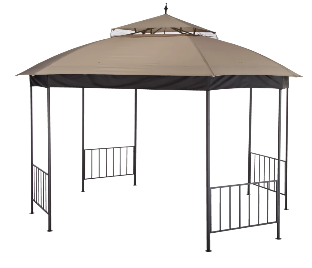 For Living Octagon Fabric Outdoor/Patio Replacement Gazebo Canopy, Beige, 153x124x35-in - Image 2