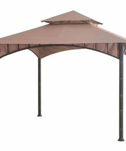 For Living Summerland Outdoor/Patio Gazebo Canopy, Light Brown, 134x134x36-in