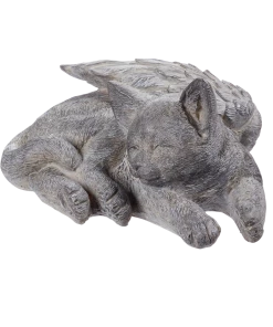 For Living Memorial Cat Statue & Lawn Ornament, 5.91-in, Grey