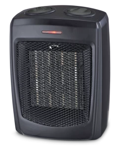 For Living Portable Ceramic Space Heater W/Thermostat, 1500W, Black