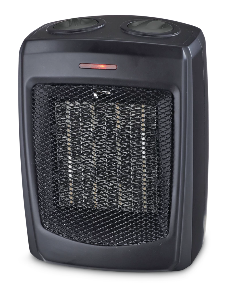For Living Portable Ceramic Space Heater W/Thermostat, 1500W, Black